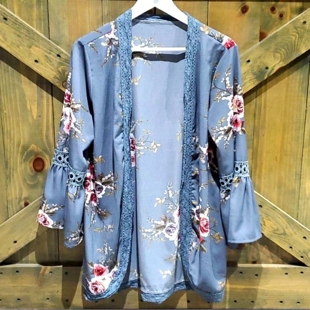 Kimono Jacket Floral Print